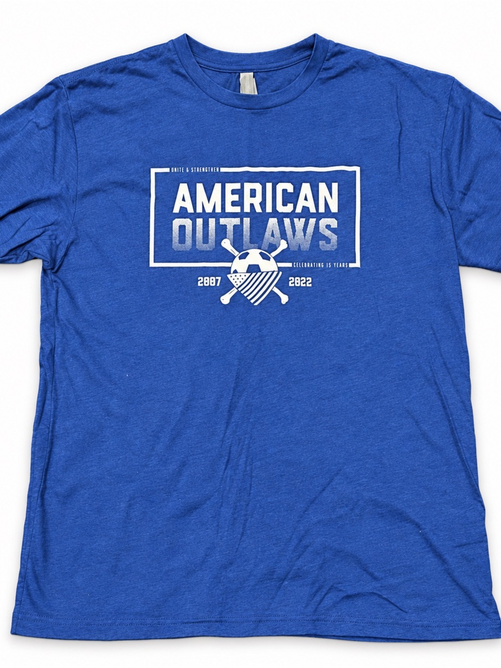 Next Level American Outlaws 15th Anniversary Blue Graphic Tee Mens XL